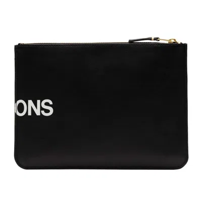 Comme Des Garçons Huge Logo Zipped Coin Wallet Accessories