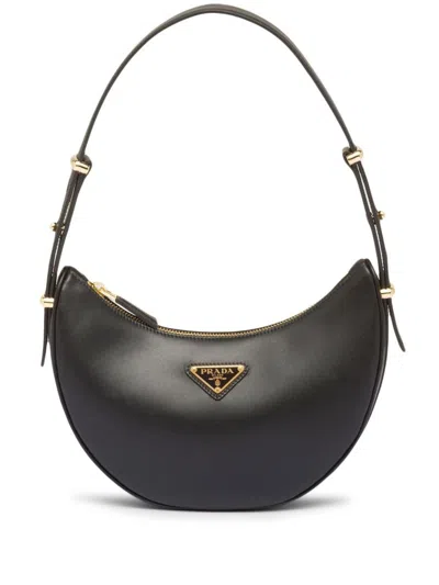 Prada Zip Calf Leather Shoulder Bag