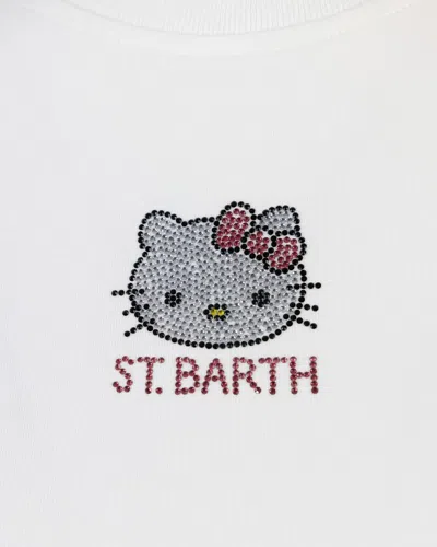 Mc2 Saint Barth T-shirt Nives Con Ricamo Hello Kitty