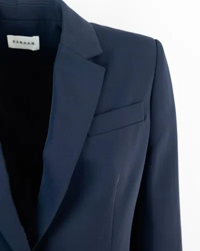 P.a.r.o.s.h P. A.r. O.s. H. Woman Blazer Midnight Blue Size M Polyester In Blue
