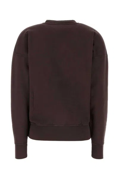Saint Laurent Chocolate Cotton Oversize Sweatshirt