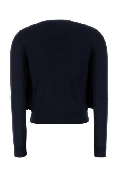 Loewe Midnight Wool Cropped Layered Cardigan