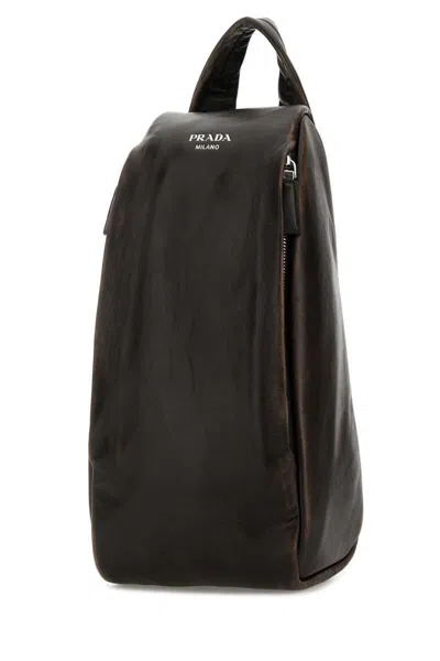 Prada Dark Brown Nappa Leather Backpack