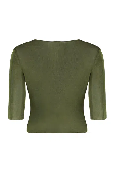 Saint Laurent Cropped Top With Cassandre