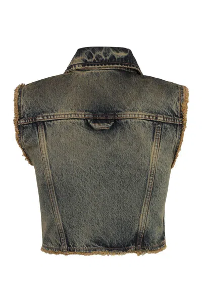 Shop Sportmax Scire Denim Vest