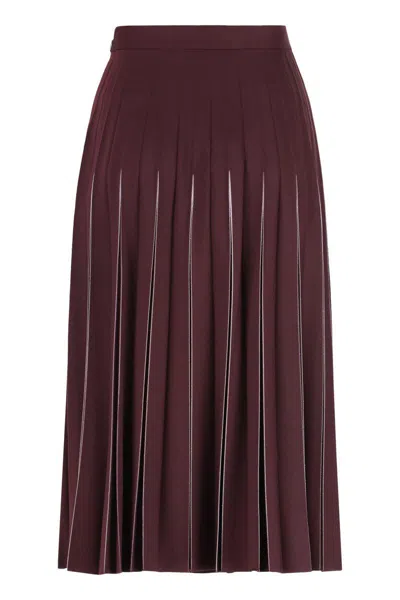 Bottega Veneta Flared High-waisted Midi Pleated Skirt
