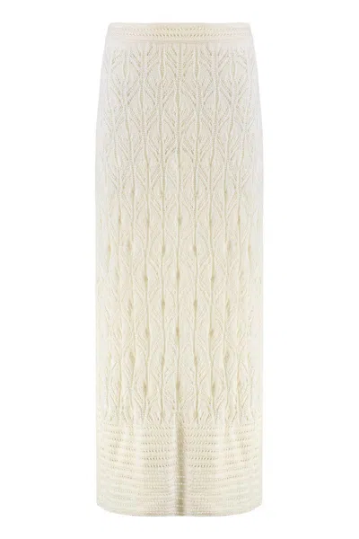 Le Kasha Openwork-knit Skirt
