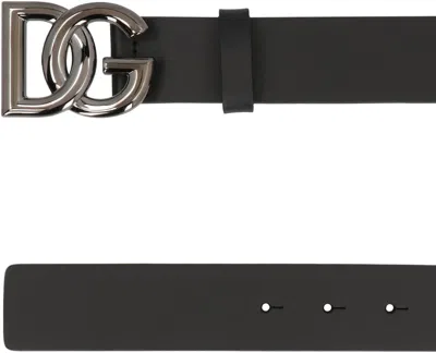 Dolce & Gabbana Men Dg Logo Leather Belt