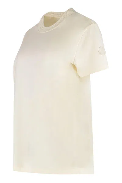 Moncler Cotton Crew-neck T-shirt In White