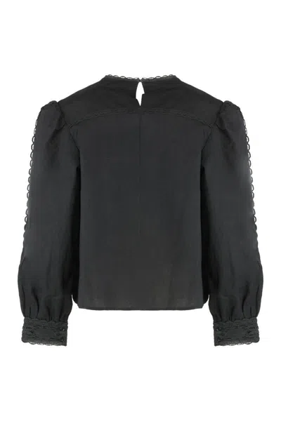 Isabel Marant Étoile Valmira Embroidered Linen And Cotton Blouse