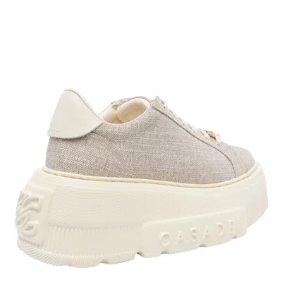 Casadei Platform Sneakers With Textured Upper In Multi