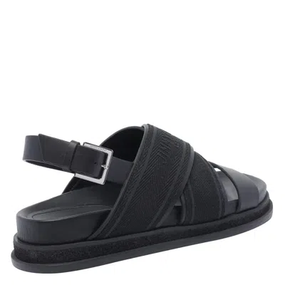 Jimmy Choo Joa Flat Sandals Textured Strap