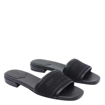 Jimmy Choo Round Toe Leather Sandals