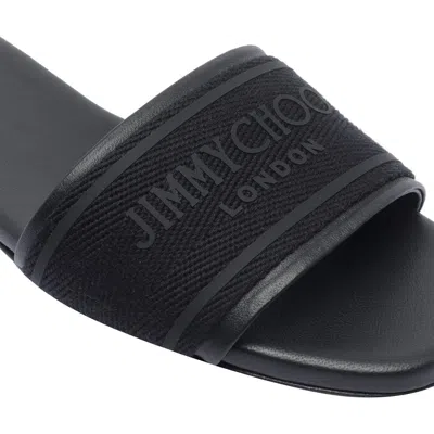 Jimmy Choo Round Toe Leather Sandals