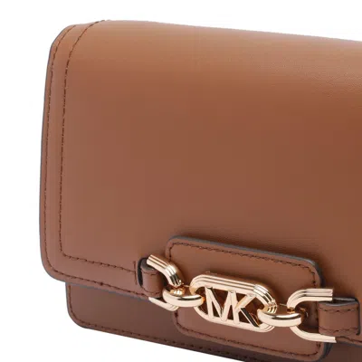 Michael Kors Extra-small Heather Bag In Brown Leather