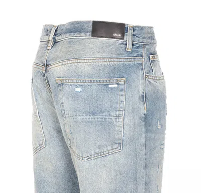 Amiri Straight Leg Mid-rise Distressed Trousers