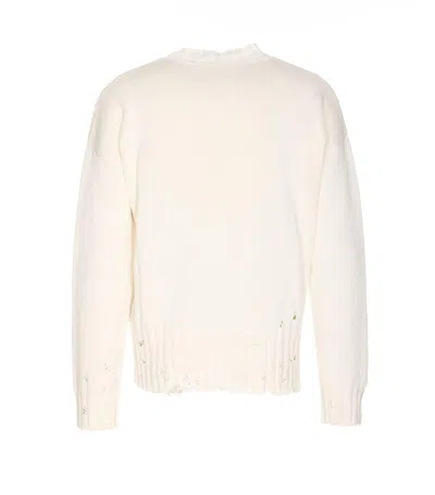 Marni Drawstring Crewneck Distressed Sweater