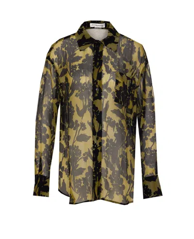 Victoria Beckham Floral Pattern Pyjama Shirt With Chest Pocket