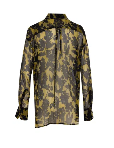 Victoria Beckham Floral Pattern Pyjama Shirt With Chest Pocket