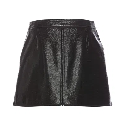Courrèges Courreges Re-edition Vinyl Effect Mini Skirt Women In Black