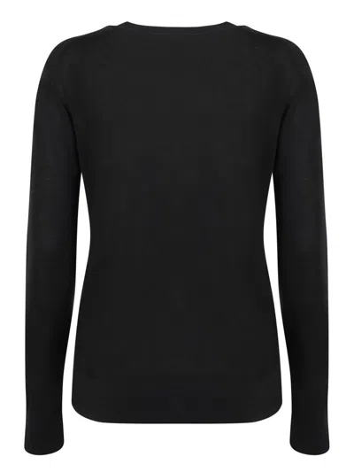 Tory Burch Black Wool-silk Blend Top