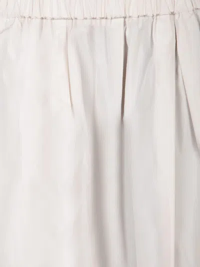Herno Relaxed Silhouette Skirt With Subtle Sheen In White