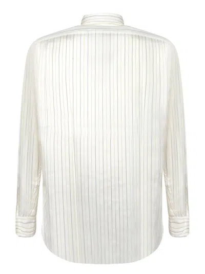 Lardini Vertical Striped Silk And Cotton Shirt