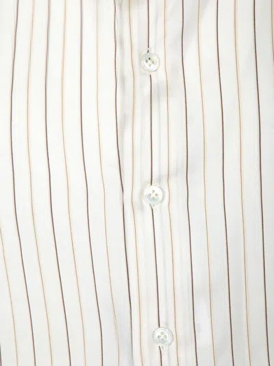 Lardini Vertical Striped Silk And Cotton Shirt