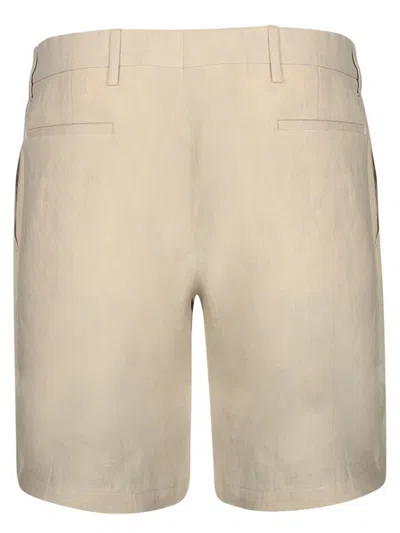 Paul Smith Tailored Linen Bermuda Shorts With Zip And Button Closure