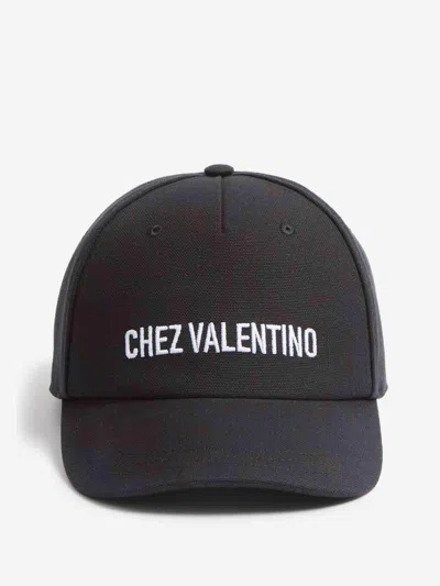 Valentino Cotton Baseball Cap With Embroidery