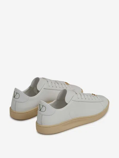 Valentino White Leather Vlogo Signature Sneakers