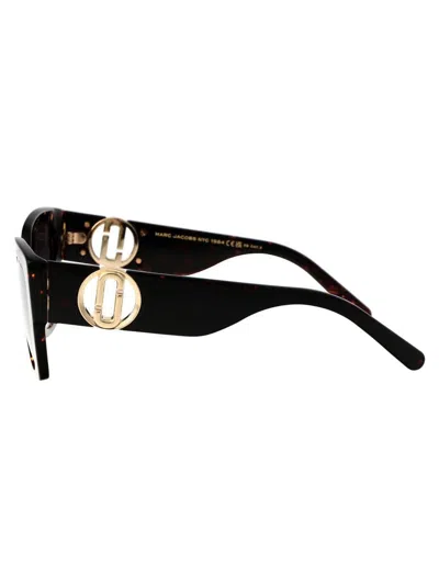 Marc Jacobs Havana Acetate Sunglasses In Multi