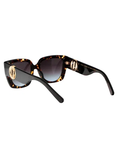 Marc Jacobs Havana Acetate Sunglasses In Multi