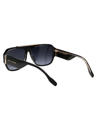 Marc Jacobs Eyewear Rectangular Frame Sunglasses In Black