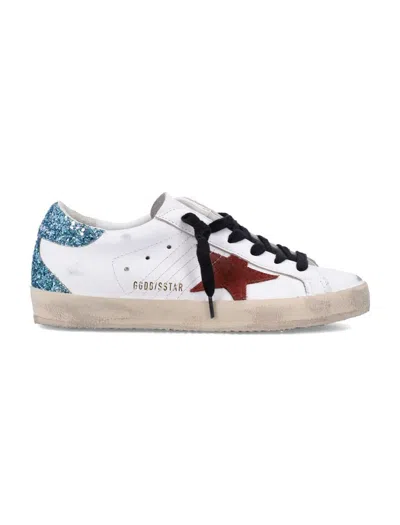 Golden Goose Round Toe Sneakers With Glitter Heel