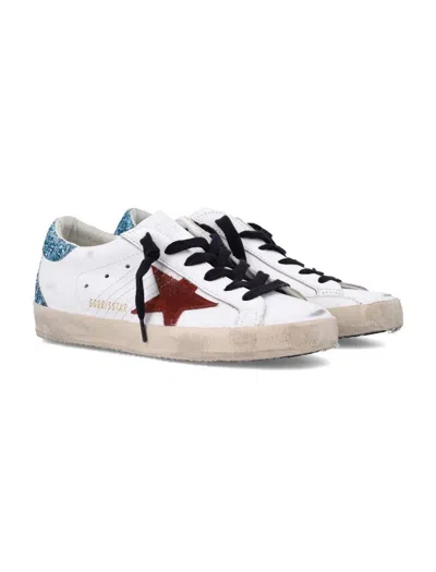 Golden Goose Round Toe Sneakers With Glitter Heel
