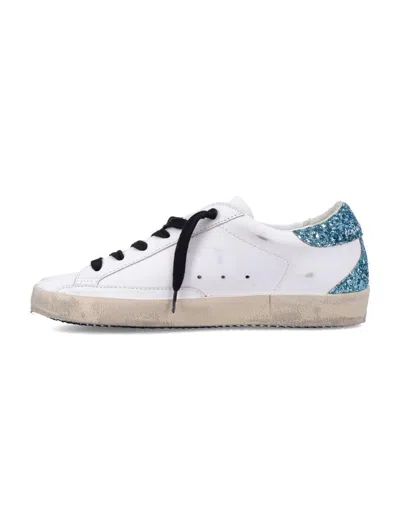 Golden Goose Round Toe Sneakers With Glitter Heel