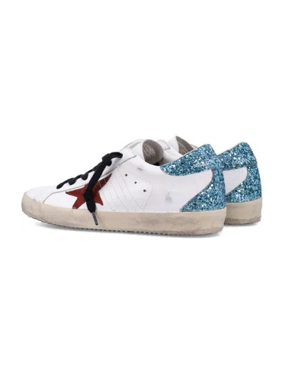 Golden Goose Round Toe Sneakers With Glitter Heel