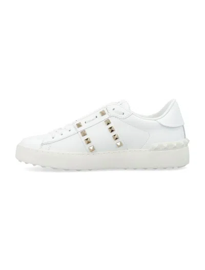 Valentino White Rockstud Untitled Sneakers