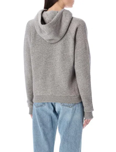 Polo Ralph Lauren Grey Hoodie With Drawstring Hood And Pony Embroidery On The Front In Cotton Blend Woman