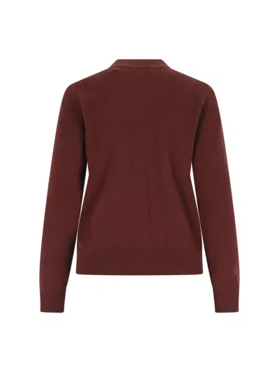 Burberry Ekd Cashmere Cardigan In Red