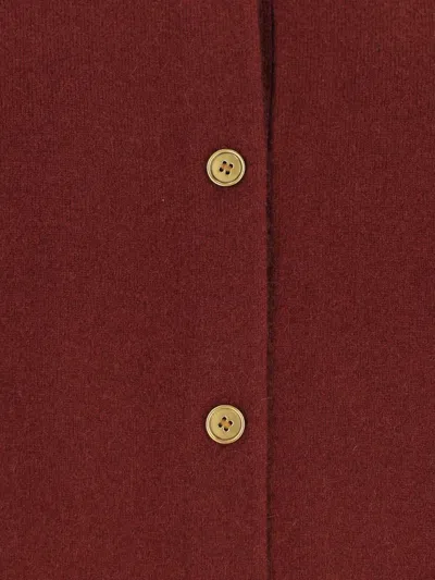 Burberry Ekd Cashmere Cardigan In Red
