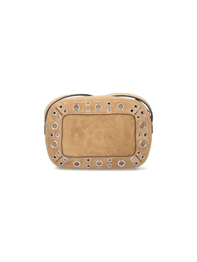 Valentino Studded Suede Shoulder Bag With Adjustable Strap