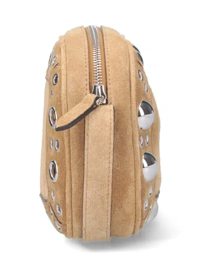 Valentino Studded Suede Shoulder Bag With Adjustable Strap