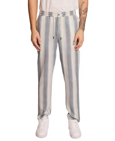 Paisley & Gray Men's Chester Diamond Striped Drawstring Pants In Blue