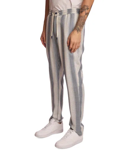 Paisley & Gray Men's Chester Diamond Striped Drawstring Pants In Blue