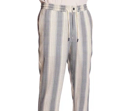 Paisley & Gray Men's Chester Diamond Striped Drawstring Pants In Blue