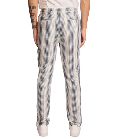 Paisley & Gray Men's Chester Diamond Striped Drawstring Pants In Blue