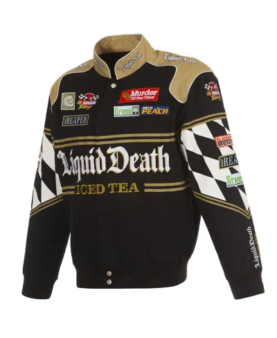Jh Design Men's Black Nascar Liquid Death Full-snap Twill Uniform Jacket In Black
