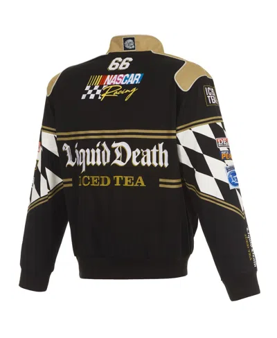 Jh Design Men's Black Nascar Liquid Death Full-snap Twill Uniform Jacket In Black